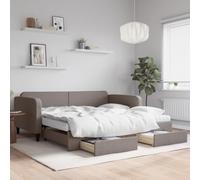 KTHLBRH Lit gigogne avec tiroirs, couleur taupe 100 x 200 cm, tissu Telaio per Camera da letto Struttura del letto dell'hotel Cornice da letto per soggiorno Adatto per Camera da letto