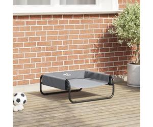 KTHLBRH Lit surélevé pour chien gris clair en tissu Oxford et acier pour chiens de taille moyenne à grande avec fonction de refroidissement et construction robuste pour de meilleures habitudes de