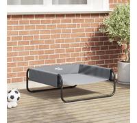 KTHLBRH Lit surélevé pour chien gris clair ML Oxford et acier, construction surélevée pour une meilleure circulation de l'air et un soulagement des articulations, cadre en métal robuste, portable et