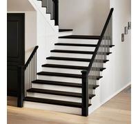 KTHLBRH Lot de 12 marches d'escalier en chêne massif - Rebord de fenêtre robuste en bois naturel avec veinure individuelle pour un revêtement d'escalier durable et des accessoires d'intérieur