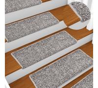 KTHLBRH Lot de 15 tapis d'escalier antidérapants en 100 % polypropylène, amortissant le bruit et lavables, avec bandes adhésives double face pour un maintien sûr, protège les marches contre l'usure