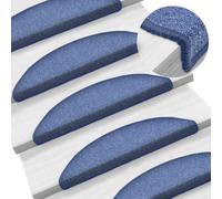 KTHLBRH Lot de 15 tapis d'escalier antidérapants en 100 % polypropylène, isolation phonique et isolation thermique, lavables, antidérapants, double face