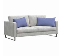KTHLBRH Lot de 2 coussins de canapé, bleu jean, 80 x 40 cm, tissu | Housse amovible avec fermeture éclair, rembourrage en polyester léger, facile d'entretien, pour salon, chambre à coucher