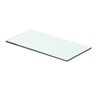 KTHLBRH Lot de 2 étagères murales flottantes - En verre transparent - 40 x 15 cm - Pour bureau, salon, balcon, cuisine