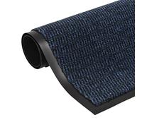 KTHLBRH Lot de 2 paillassons rectangulaires touffetés Bleu 80 x 120 cm