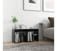 KTHLBRH Lot de 2 tables de chevet noires 40 x 30 x 40 cm en aggloméré, tables d'appoint, tables de chevet, design élégant et fonctionnel pour décorer votre chambre avec style