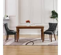 KTHLBRH Lot de 4 chaises de salle à manger avec dossier côtelé et tapissé doux, chaises de cuisine avec siège rembourré et pieds en bois stables pour salle à manger ou cuisine