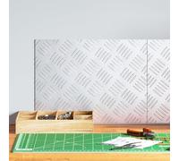 KTHLBRH Lot de tapis d'escalier en tôle ondulée en aluminium 40 x 30 cm antidérapant pour escaliers, sécurité, avec design minimaliste pour entrée, couloir et intérieurs modernes