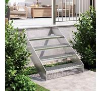 KTHLBRH Marche en caillebotis galvanisé comme marche en acier antidérapant pour l'intérieur et l'extérieur, marchepied robuste avec design antidérapant pour l'industrie, l'école et le commerce