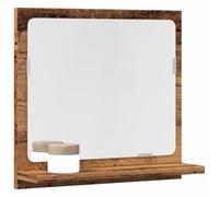 KTHLBRH Meuble de salle de bain avec miroir - Armoire murale avec étagère fixe, rangement spacieux pour articles de toilette, matériau en bois d'ingénierie résistant à l'humidité