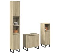 KTHLBRH Meuble de Salle de Bain avec Porte Amovible et Grand Espace de Rangement, Armoire en Bois d'Ingénierie Résistant à l'Humidité et Pieds en Fer pour Stabilité, Organisation