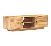 KTHLBRH Meuble TV - Commode - Avec tiroirs - 116 x 30 x 35 cm - Bois massif de mangue