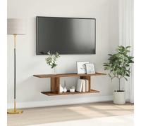 KTHLBRH Meuble TV en Bois Traditionnel avec Rangement Spacieux, Design Classique et Finition Naturelle pour Salon, Support Télé Multimédia, Étagères Organisées,