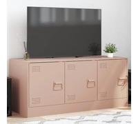 KTHLBRH Meuble TV - Rose - Commode - Armoire suspendue - Buffet de salon - Meuble bas - 99 x 39 x 44 cm - Acier