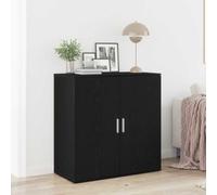 KTHLBRH Meuble TV Rustique en Bois d'Ingénierie avec Portes à Double Compartiment et Étagères, Rangement Spacieux pour Salon ou Salle à Manger, Dimensions 79 x 38 x 80