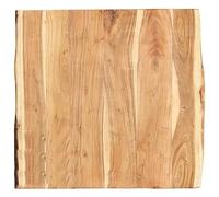 KTHLBRH Plan de Travail en Acacia Massif avec Bord Vivant, Dessus de Table Robuste pour Cuisine et Salon, Protection laquée Contre l'humidité, Design Unique et Durable