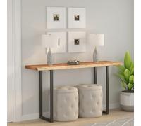 KTHLBRH Plan de Travail en Bois d'Acacia Massif avec Bord Vivant Rustique - Dessus de Table Durable pour Rénovation de Table de Bar ou d'Appoint - Surface Lisse