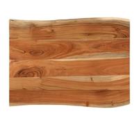 KTHLBRH Plan de Travail en Bois d'Acacia Massif avec Bord Vivant Rustique - Plateau de Table Durable pour Bar, Salon ou Bureau - Surface Lisse Facile à Nettoyer