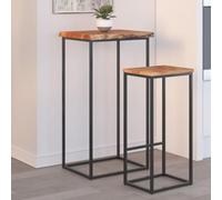 KTHLBRH Plan de Travail en Bois d'Acacia Massif avec Bord Vivant Rustique pour Table de Bar ou Dessus de Table de Remplacement Polyvalent et Durable