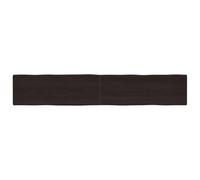 KTHLBRH Plan de Travail en Chêne Massif avec Bord Brut - Plateau de Table Replaçable Pliable pour Rénovation, Surface Peinte Foncée Prête à l'Utilisation, Design