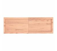 KTHLBRH Plateau de table en chêne massif 120 x 40 x (2-4) cm, marron clair | Bord vivo naturel, fait à la main, vernis, remplacement de table à faire soi-même