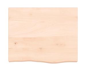 KTHLBRH Plateau de table en chêne massif non traité 60 x 50 x (2-6) cm | Bord vivant naturel, surface brute à peindre, à bricoler, charge maximale de 24 kg