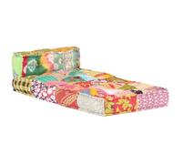 KTHLBRH Pouf modulaire multicolore 57 x 67 x 51 cm | 100 % coton, rembourrage en polyester, design patchwork, canapé transformable