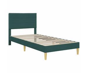 KTHLBRH Structure de lit vert foncé 80 x 200 cm | Design moderne, tissu élégant, forme rectangulaire, pour chambre à coucher