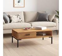 KTHLBRH Table basse en pin massif pour salon, chambre à coucher - 90 x 50 x 35 cm