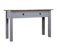 KTHLBRH Table basse pour salon - Table d'appoint - Table basse - Gris - 110 x 40 x 72 cm - Panama en pin pour bureau, salon, chambre à coucher