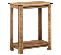 KTHLBRH Table console en bois massif avec manche, table console solide avec rangement, meuble couloir stable et pratique, 60 x 35 x 75 cm