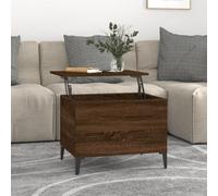 KTHLBRH Table console étroite pour salon, table basse, aspect chêne marron, 60 x 44,5 x 45 cm, pour salon, salle de réunion, salle de réception