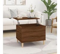 KTHLBRH Table console étroite pour salon, table basse, aspect chêne marron, 60 x 44,5 x 45 cm, pour salon, salle de réunion, salle de réception