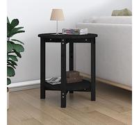 KTHLBRH Table console étroite pour salon, table basse, noire, 55 x 60 cm, en bois de pin massif pour salon, salle de réunion, salle de réception