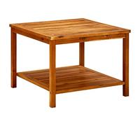 KTHLBRH Table d'appoint pour salon - Table basse fonctionnelle - 60 x 60 x 45 cm - En bois d'acacia massif - Pour salon, chambre à coucher