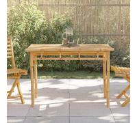 KTHLBRH Table de Jardin en Bambou Naturel pour Repas en Plein Air, Mangez en Famille ou Entre Amis sur Votre Terrasse ou Patio, Table à Manger Extérieure Durable