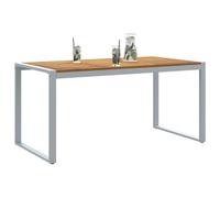 KTHLBRH Table de jardin grise 160 x 80 x 75 cm | Design épuré pour terrasse et patio, plateau résistant, facile à nettoyer