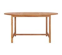 KTHLBRH Table de Salle à Manger en Teck Massif avec Finition Aqueuse pour Cuisine, Jardin ou Terrasse - Meuble Extérieur Résistant aux Intempéries, Plateau Épais 2.2