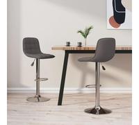 KTHLBRH Tabouret de bar haut rotatif avec mécanisme à gaz, chaise de bar réglable en hauteur à 360°, base en acier chromé et repose-pieds, couvercle en tissu doux pour cuisine ou salle à manger