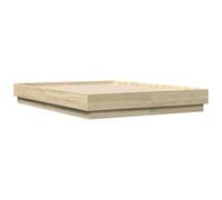 KTHLBRH Tour de lit chêne Sonoma 120 x 190 cm en bois multicouche | Lattes en contreplaqué incluses, base stable, assemblage facile, matelas non inclus