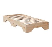 KTHLBRH Tour de lit empilable 75 x 190 cm, bois massif de pin | Sommier à lattes inclus, sans sommier à ressorts, design peu encombrant, capacité 100 kg
