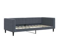 KTHLBRH Tour de lit gris ciment 120 x 190 cm Small Double | Bois multicouche et pin, 6 compartiments, lattes en contreplaqué, matelas non inclus