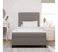 KTHLBRH Tour de lit gris sonoma 150 x 200 cm King Size | Bois multicouche, 6 compartiments, lattes en contreplaqué, matelas non inclus