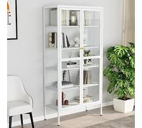 KTHLBRH Vitrine murale de collection - Vitrine murale en verre - Vitrine murale blanche - 90 x 40 x 180 cm - Acier et verre trempé