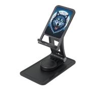KTHSNSKL Support de téléphone Cool Wolf pour bureau - Angle réglable en hauteur - Portable - Pliable - Support de téléphone portable pour tous les smartphones
