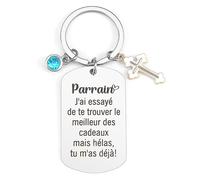 Ktiavo Cadeau Parrain Saint Valentin Porte Clef Baptême Marraine Demande Souvenirs Idée Cadeau Noël
