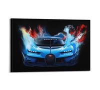 KTIN Poster de luxe sur toile représentant la vision de Bugatti Gran Turismo - 30 x 45 cm