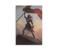 KTIN Poster vintage de Jeanne d'arc médiévale décoratif sur toile - Affiches et images d'art modernes pour chambre à coucher - 30 x 45 cm