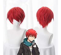 Ktip Up assassinat classe Karma Akabane Akashi Seijuro Sasori perruque courte rouge résistance à la chaleur Fiber Cosplay Costume perruques KUGBS028A