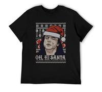 KTIQgdgAX Oh Hi Santa Funny Tommy Wiseau Christmas The Room T-Shirt Black L